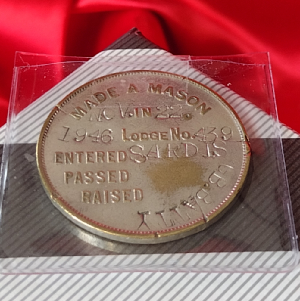 1946 Collectable, "Made A Mason Token" Entered... Gem